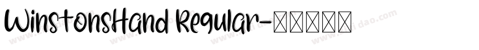 WinstonsHand Regular字体转换